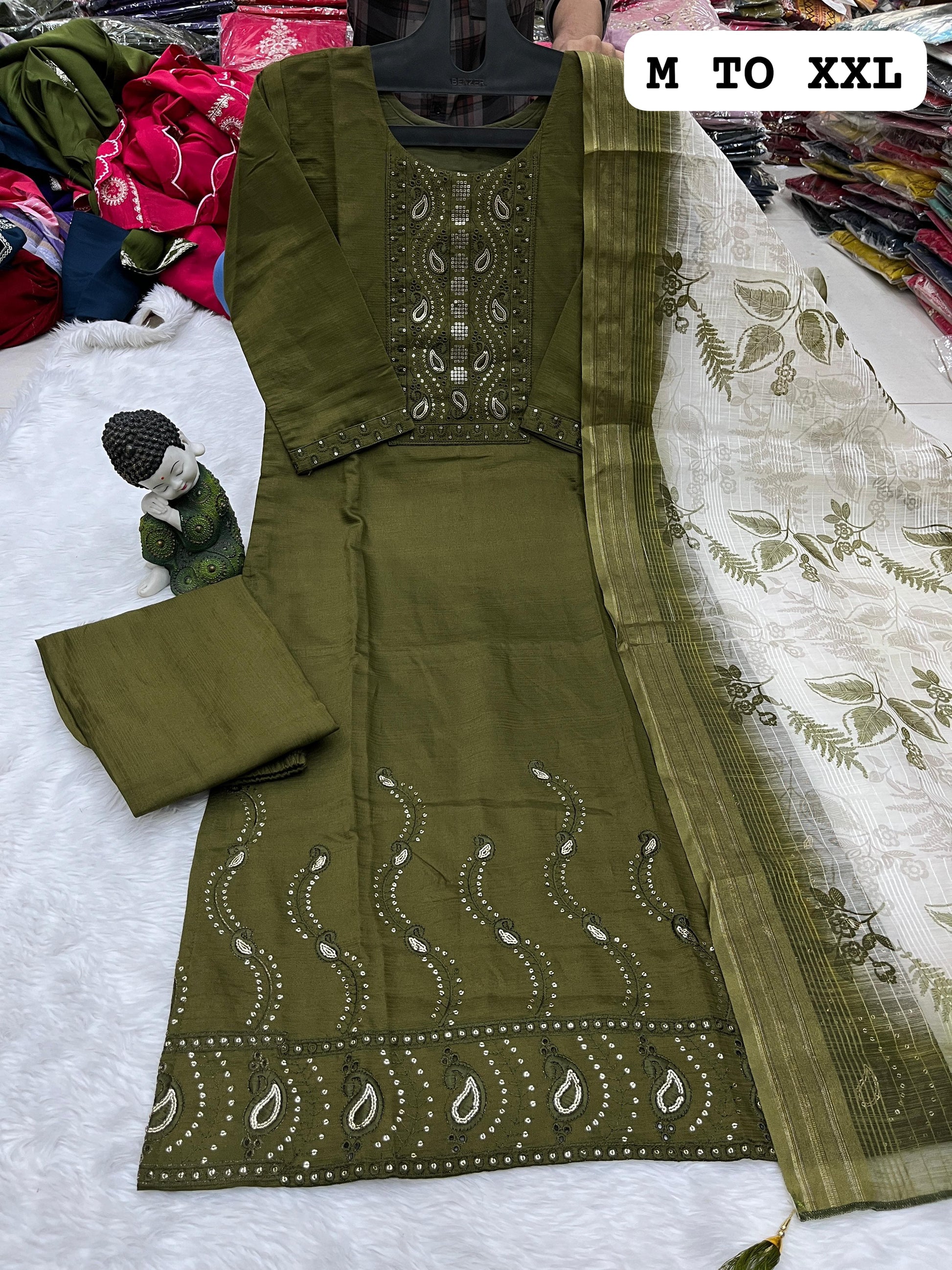 Kurta, Pant & Chanderi Digital Printed Dupatta Set|latest suit design|Rubyzz Life Style