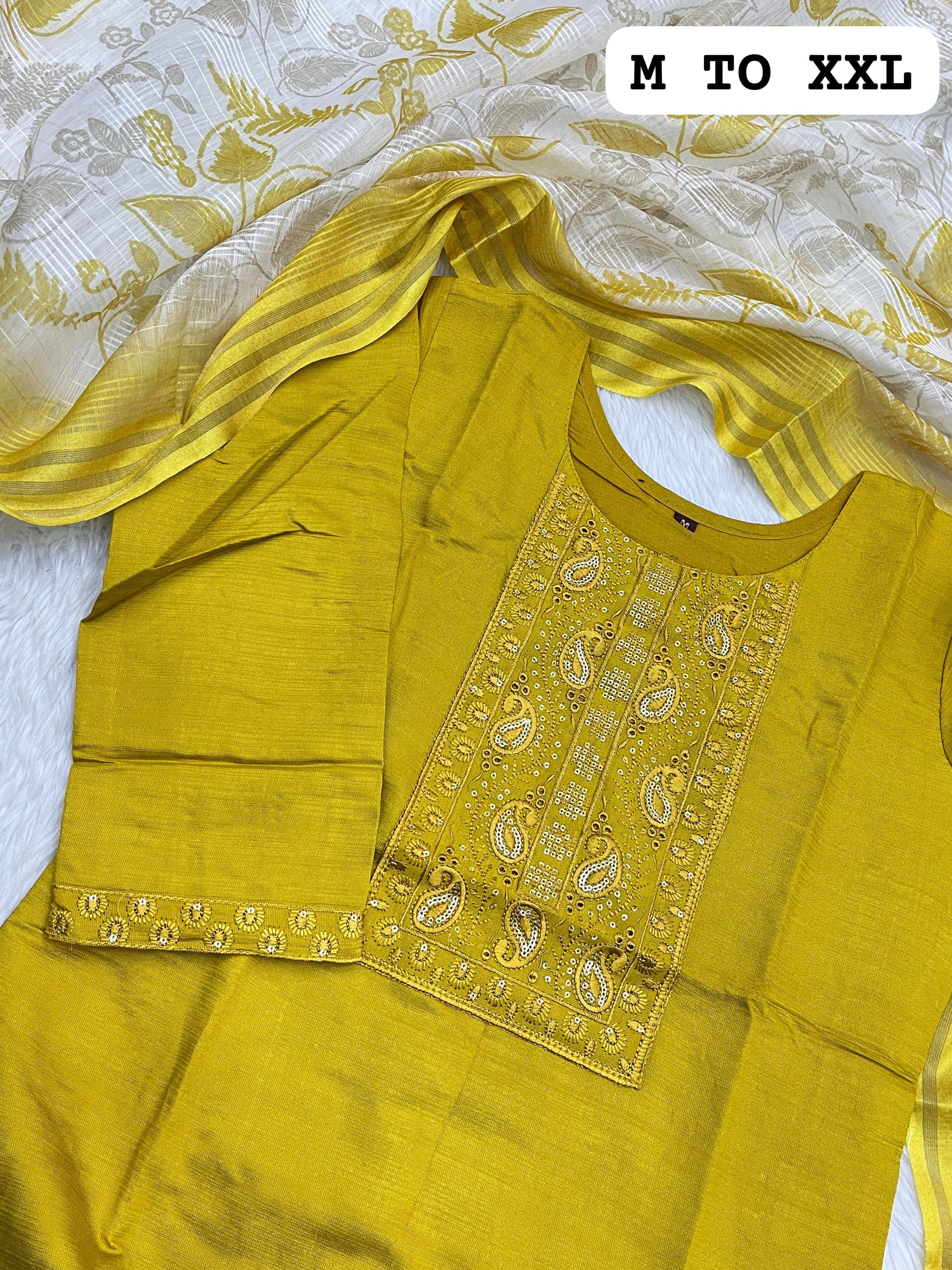 Kurta, Pant & Chanderi Digital Printed Dupatta Set_yellow|latest suit design|Rubyzz Life Style